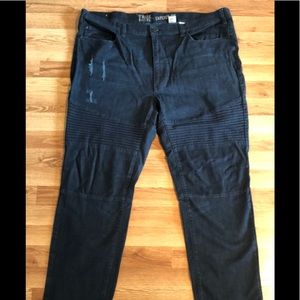 True Nation Tapered Distressed Jean 44x28 Blue